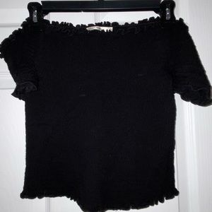 Heart Hips Black Crop Top | Size L